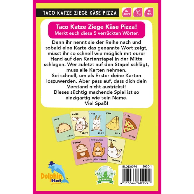 Taco Katze Ziege Käse Pizza - Partyspiel