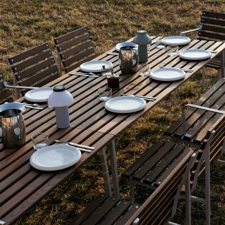 HAY - Traverse Outdoor Tisch, 140 x 83 cm, Aluminium / Esche geölt