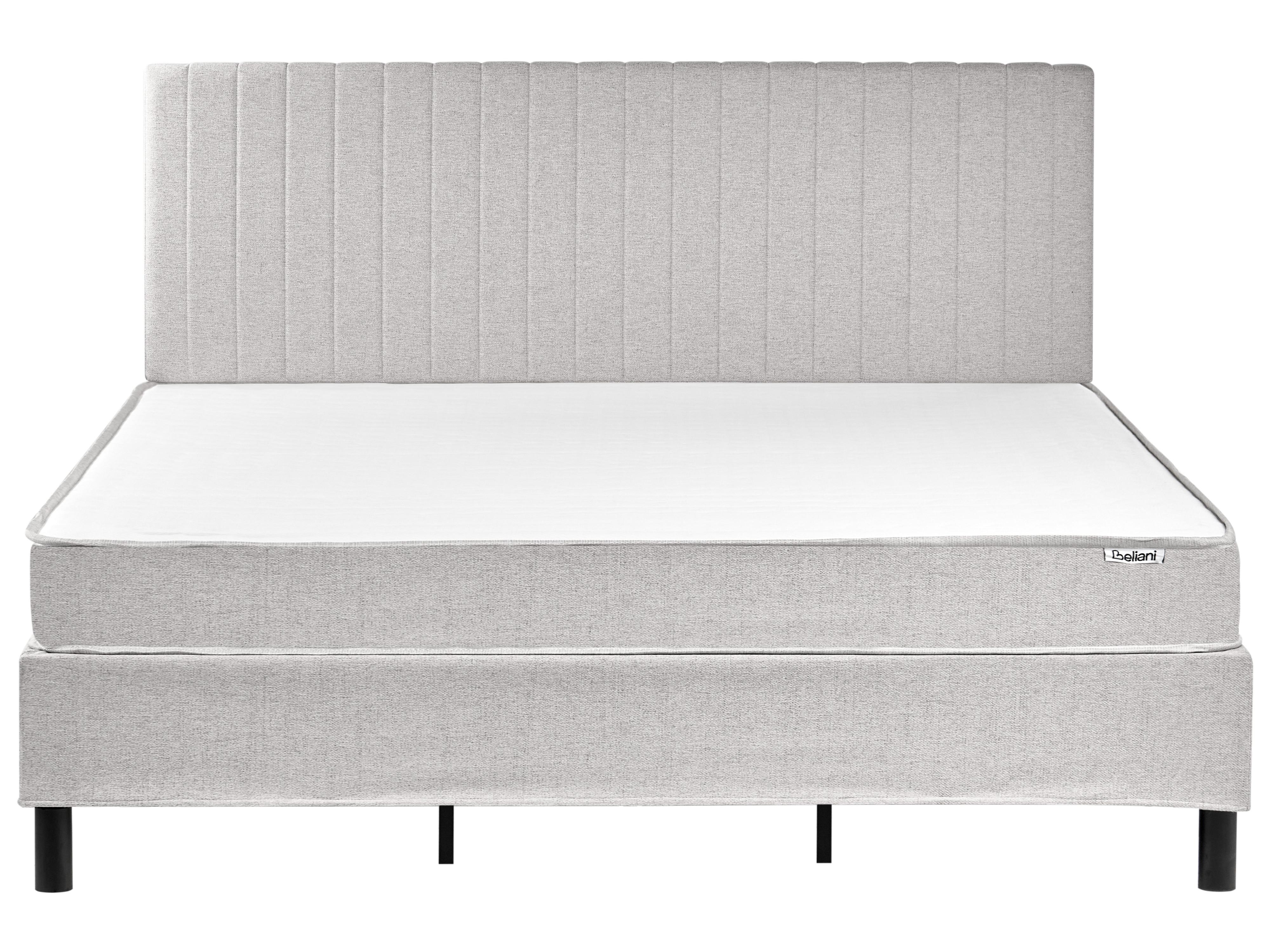Boxspring Stof COUNTESS 180 x 200 cm Lichtgrijs