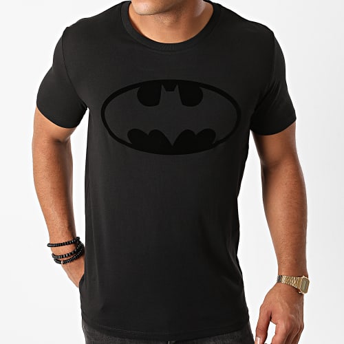 Tee Shirt Batman Logo Velvet Noir Noir