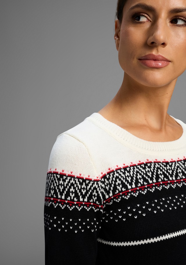 KangaROOS Strickkleid figurbetont,  im Norweger-Stil,  aus Baumwollmischung,  langärmlig
