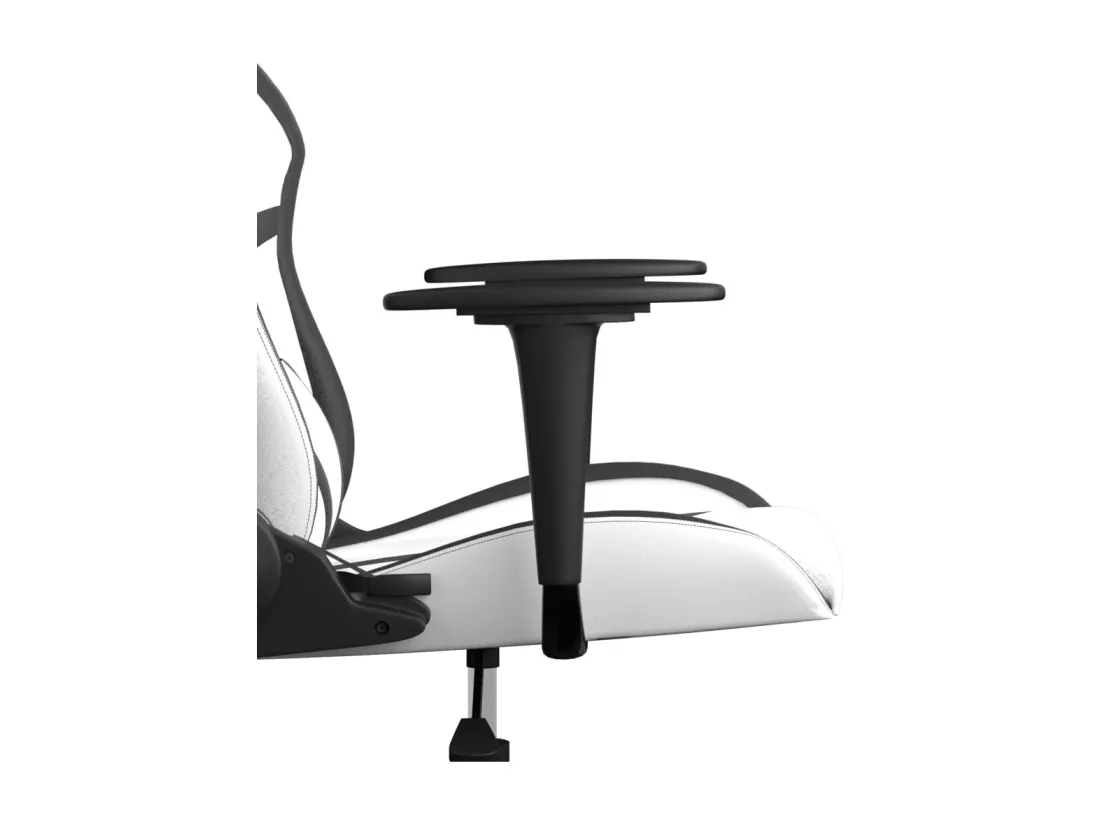 Chaise de jeu de massage Blanc et noir Similicuir
