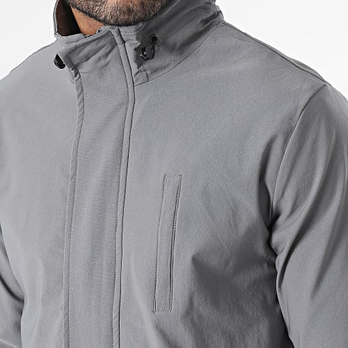 Veste Zippée Gris Anthracite