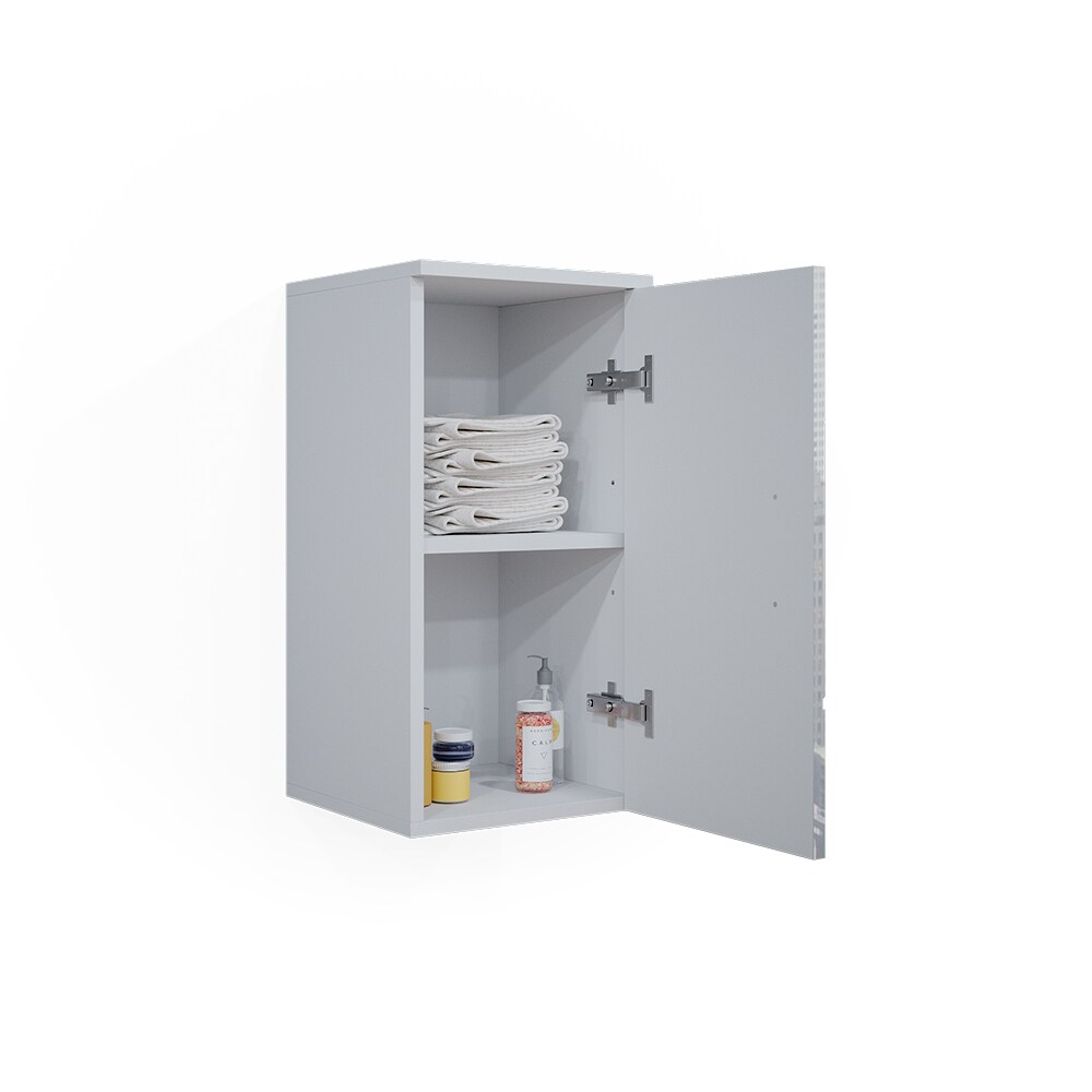 Vicco Hängeschrank Badschrank Badezimmermöbel Irma Weiß Hochglanz modern 30x59 cm Badezimmer Schrank Badmöbel Schranktür Schrankfach Einlegeboden Ablagefach Aufbewahrung