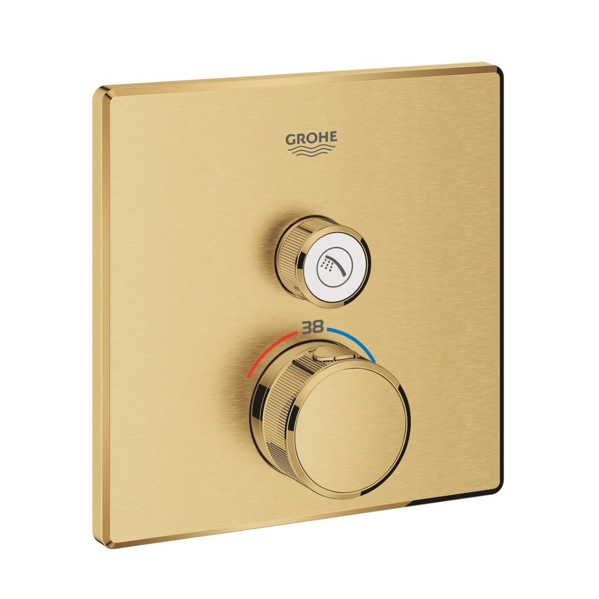Grohe Grohtherm SmartControl thermostaat met omstel vierkant brushed cool sunrise