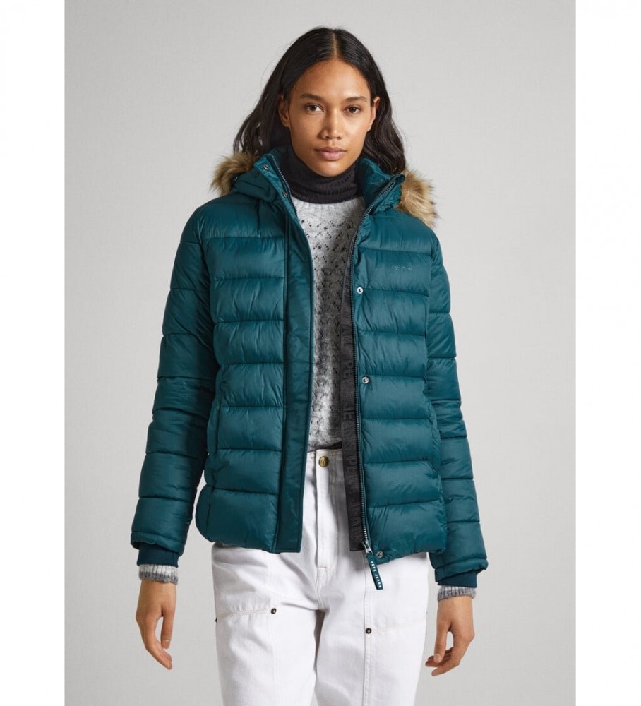 Jaqueta curta verde Pepe Jeans May