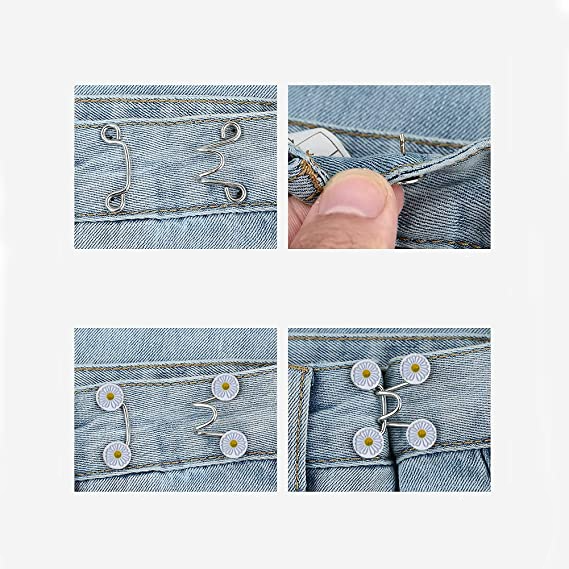 (30mm) Taillenschnalle Hosenbund Knopf Abnehmbarer Jeans Druckknopf - Blume