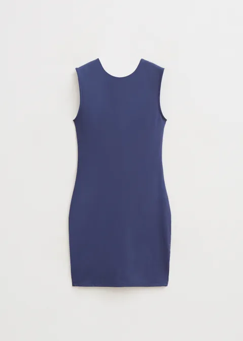 Jurk met opening op de rug blauw (BLW.D)