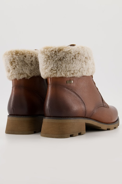 Caprice Leder-Stiefeletten, Webfell