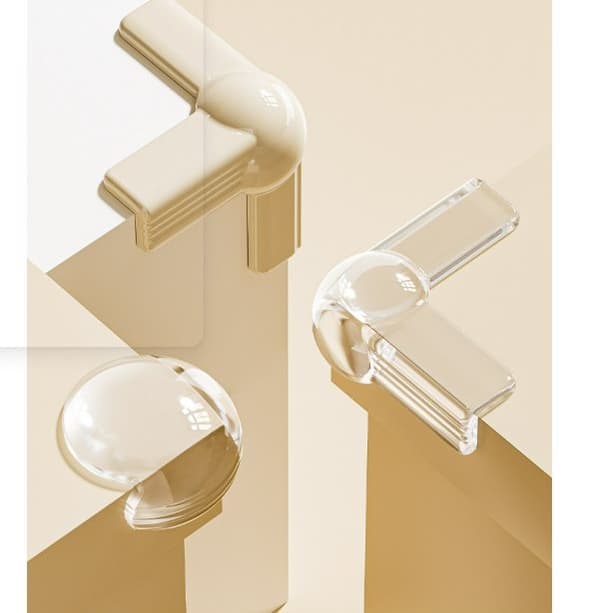 INF Lotus Design Beige Hjørnebeskyttere - 4 Pakningssikkerhet