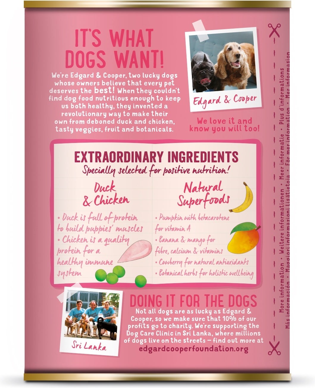 Edgard & Cooper hondenvoer eend en kip puppy 400 g
