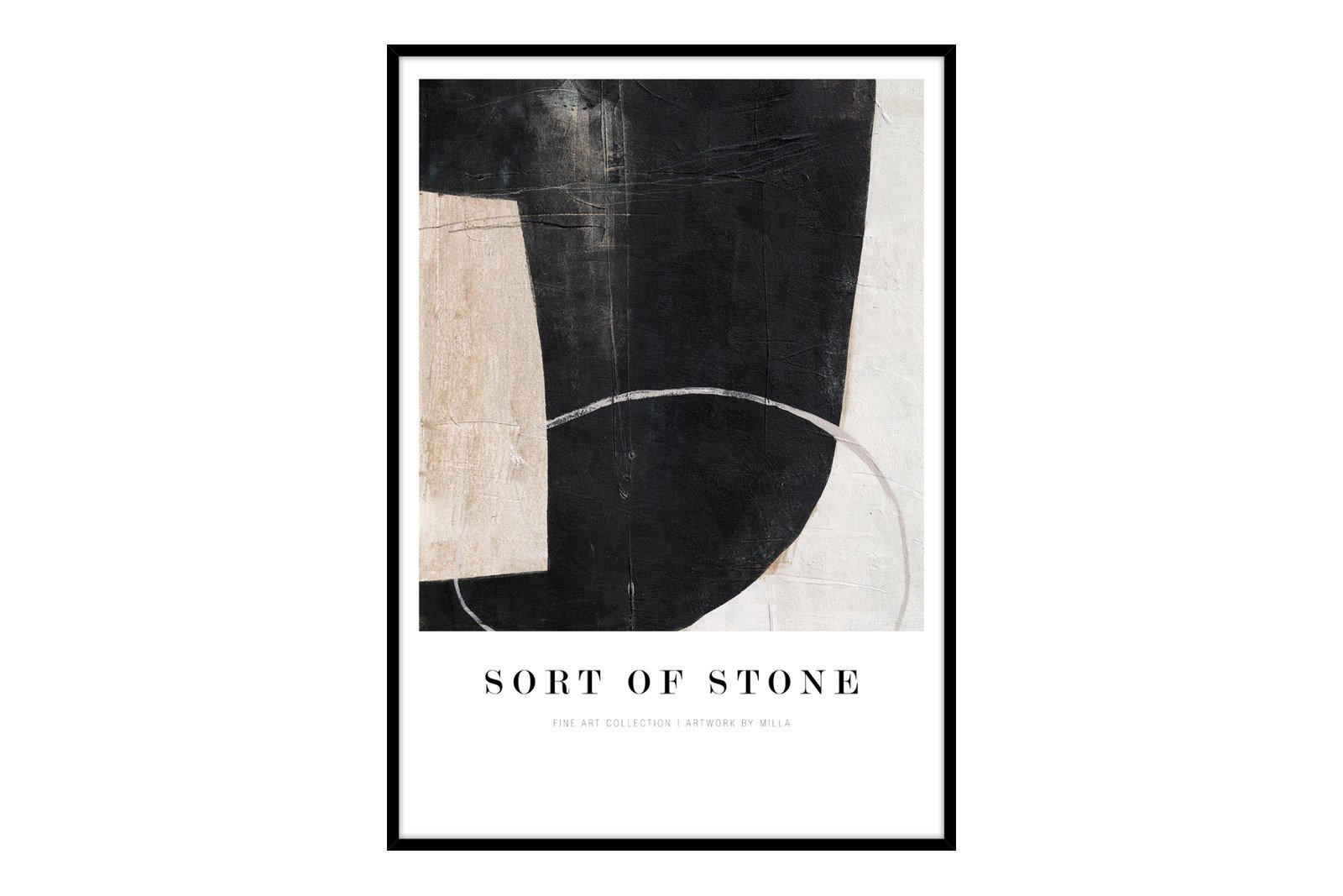Sort of Stone 70x100 cm Black Frame