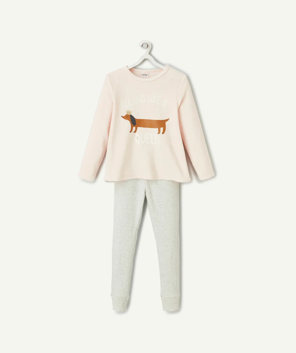 PYJAMA POLAIRE FILLE EN FIBRES RECYCLÉES THÈME CHIEN