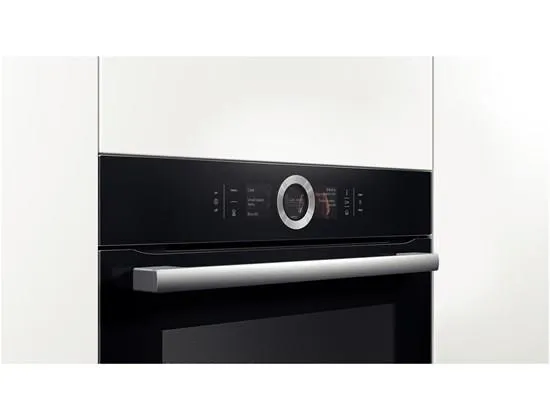 Bosch Serie | 8 HSG636BB1 - Ovn - med dampfunktion - til indbygning - niche - bredde: 56 cm - dybde: 55 cm - højde: 58.5 cm - med selv-rengøring - Klasse A  - sort