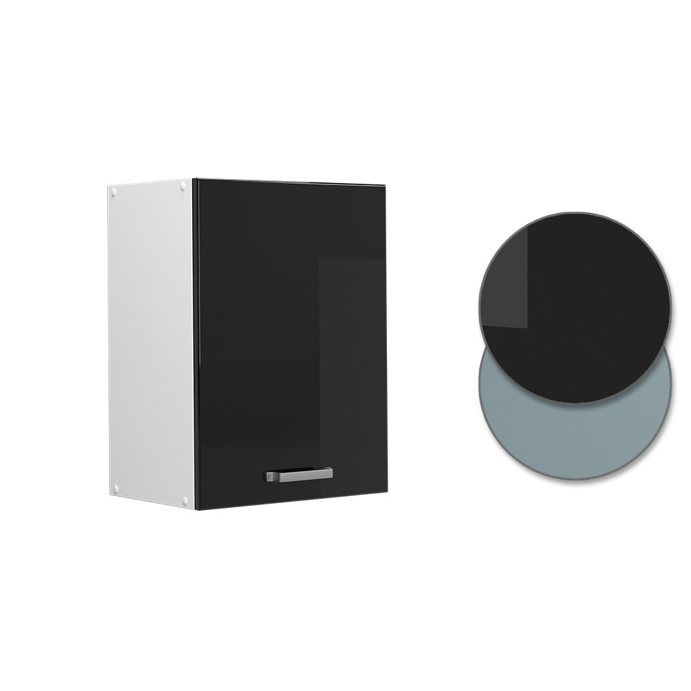 Vicco Hängeschrank Küchenschrank R-Line Solid Weiß Schwarz 45 cm modern