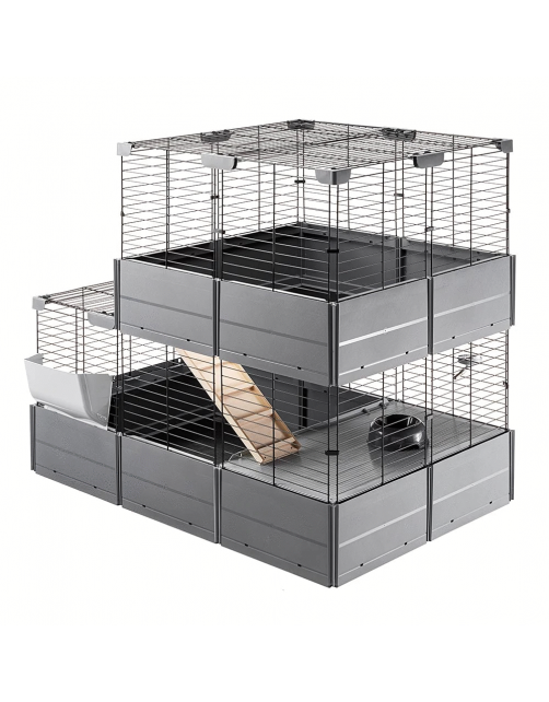 Ferplast Multipla Double - Dierenverblijf - 107.5x72x96.5 cm Grijs