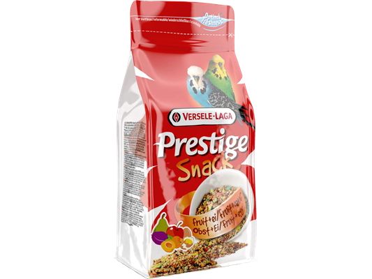 Versele Laga Ziervogelfutter Prestige Snack Frucht & Ei 125 Leckereienmischung für (Wellen)Sittiche