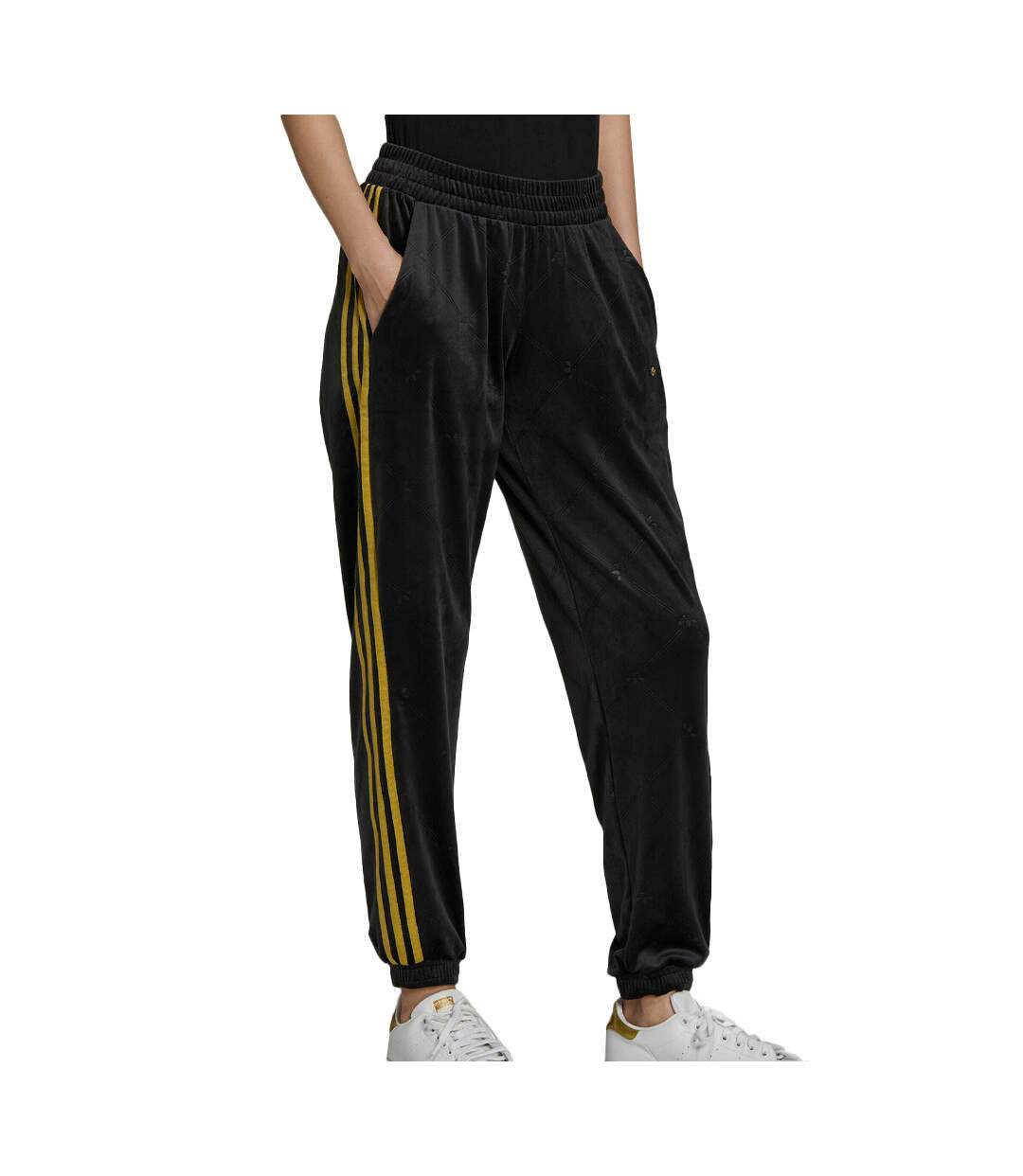 Jogging Noir/doré Femme Adidas Velvet