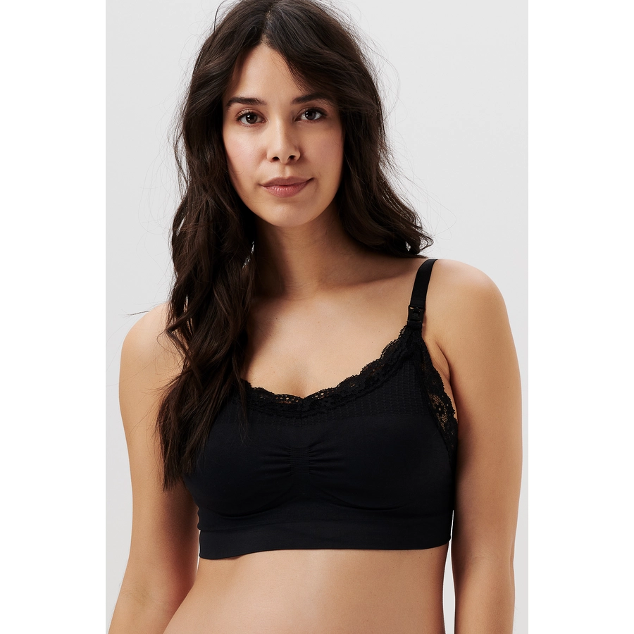 Noppies Nahtloser Still-BH Seamless nursing bra lace Black