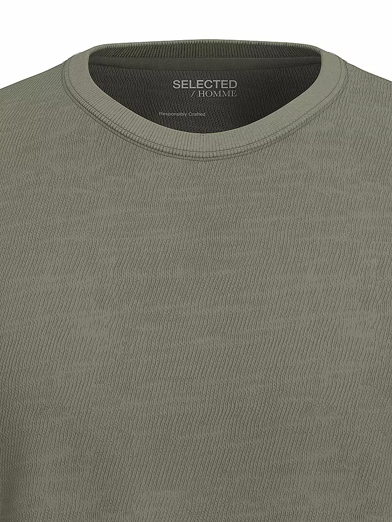 SELECTED T-Shirt SLHASPEN grün