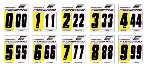 KIT NUMEROS DE PLAQUE FORWARD - NOIR - 8