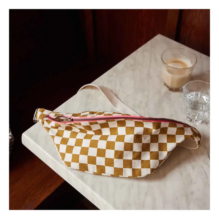 Rose in April Sac banane Check | Caramel