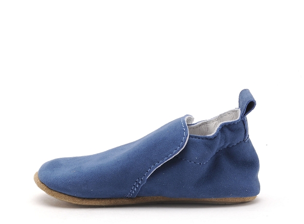 Bellamy chaussons bebe valentines tic velours bleu