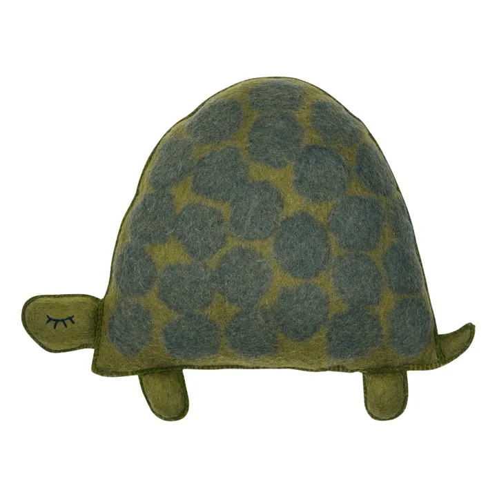Muskhane Coussin Pasu Tortue | Vert anis