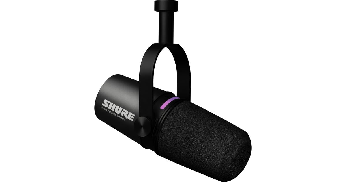 SHUREMV7i Slimme Microfoon & Interface  (Zwart)