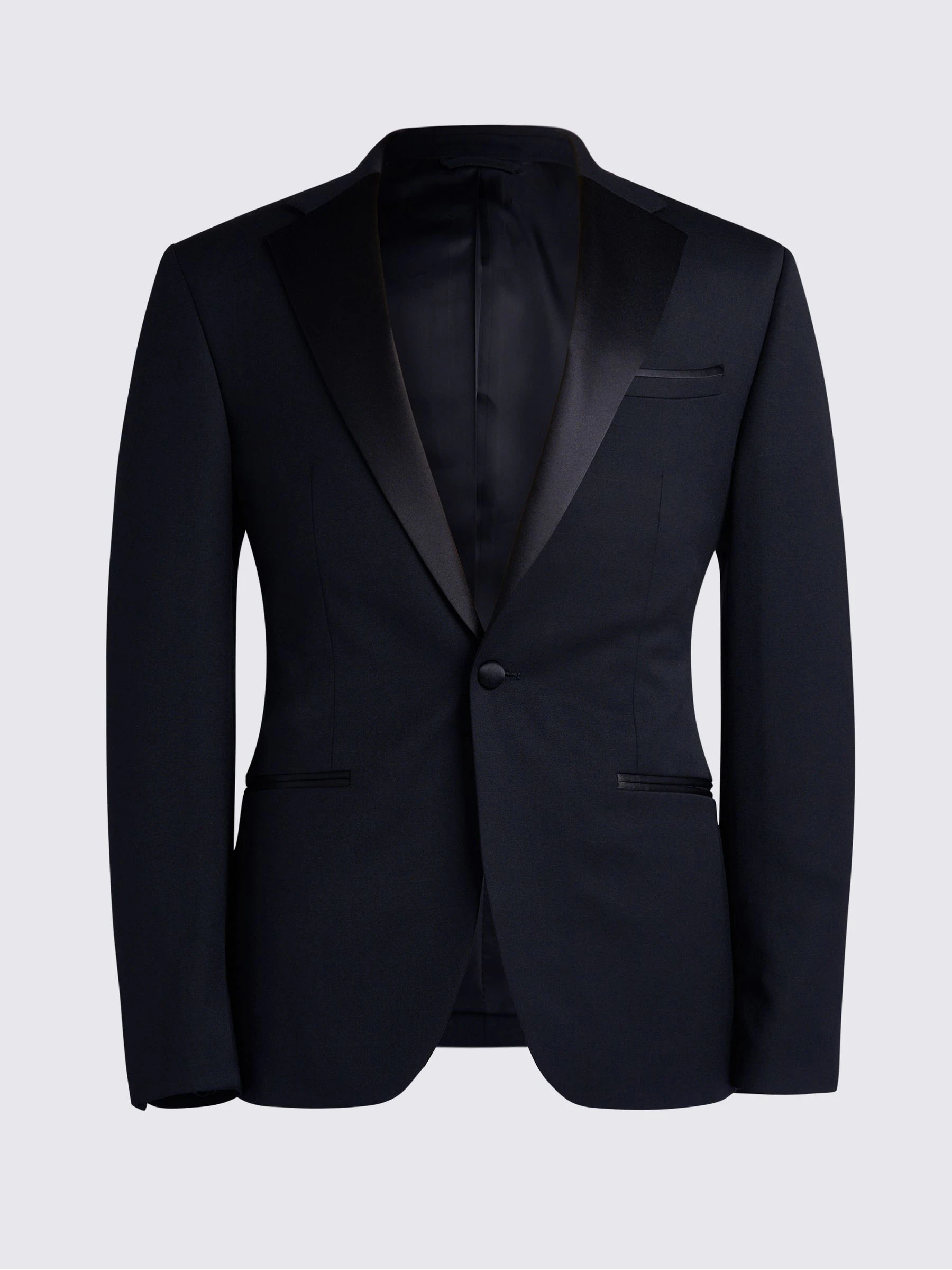 DKNY Zwart Slim fit Smoking Jack met Notch Revers