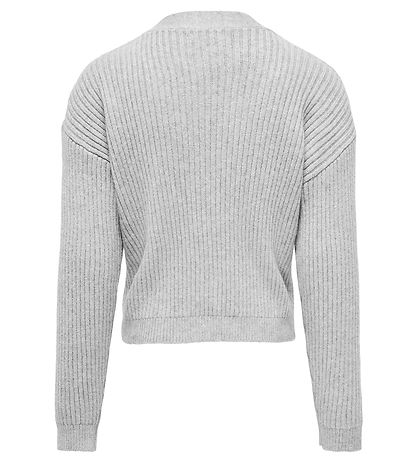 Kids Only Cardigan - Strik - KogMandy - Light Grey Melange
