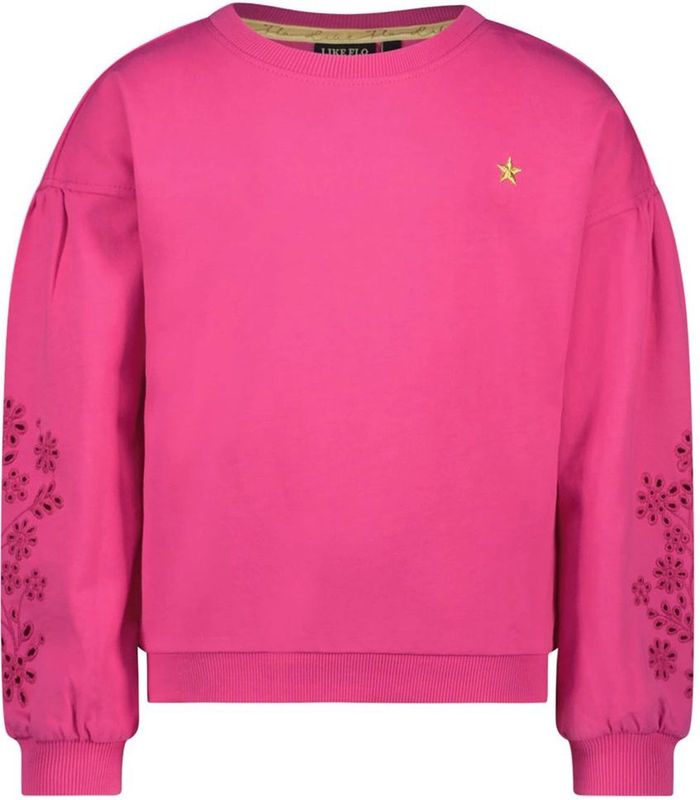 Like Flo meisjes sweater - Fuchsia
