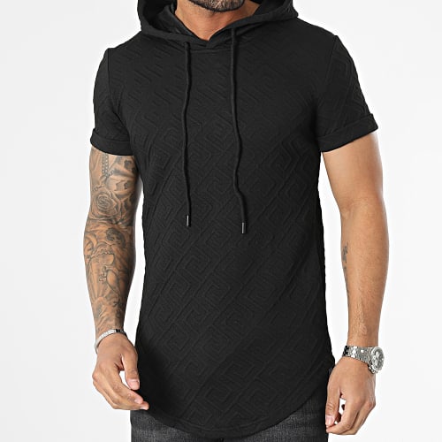 Tee Shirt Capuche Oversize Noir Renaissance