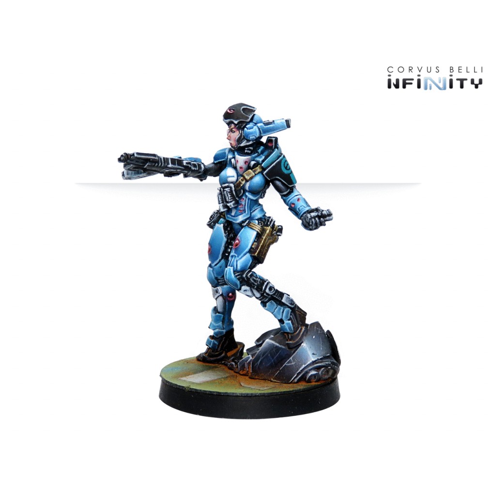 Infinity - PanOceania - Patsy Garnett Orc Troops Varuna Div. NCO (Submachine Gun)