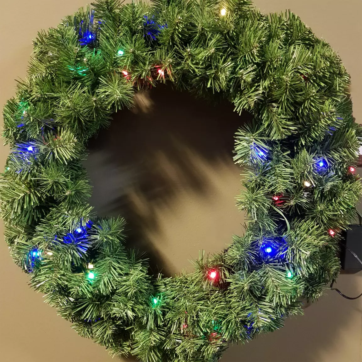 Couronne de Noël lumineuse clignotante (D60 cm) Royal Multicolore