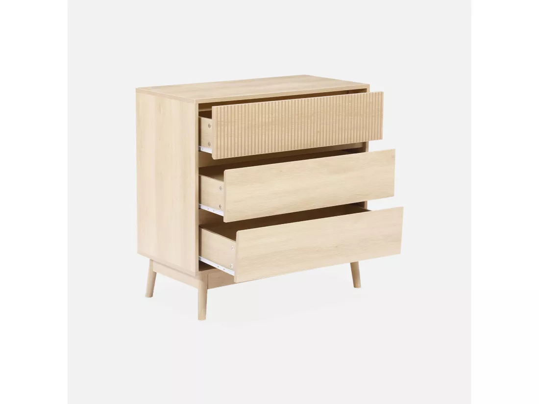 Commode de rangement décor bois. 3 tiroirs - Linear