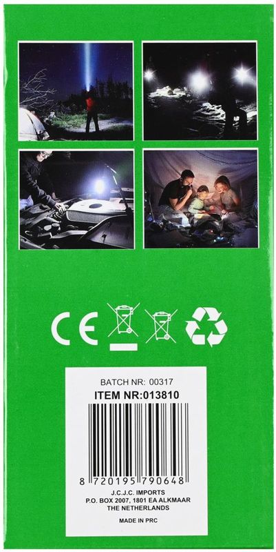 Hofftech - Zaklamp - Zwart - Krachtige LED - 1 Watt - COB Technologie