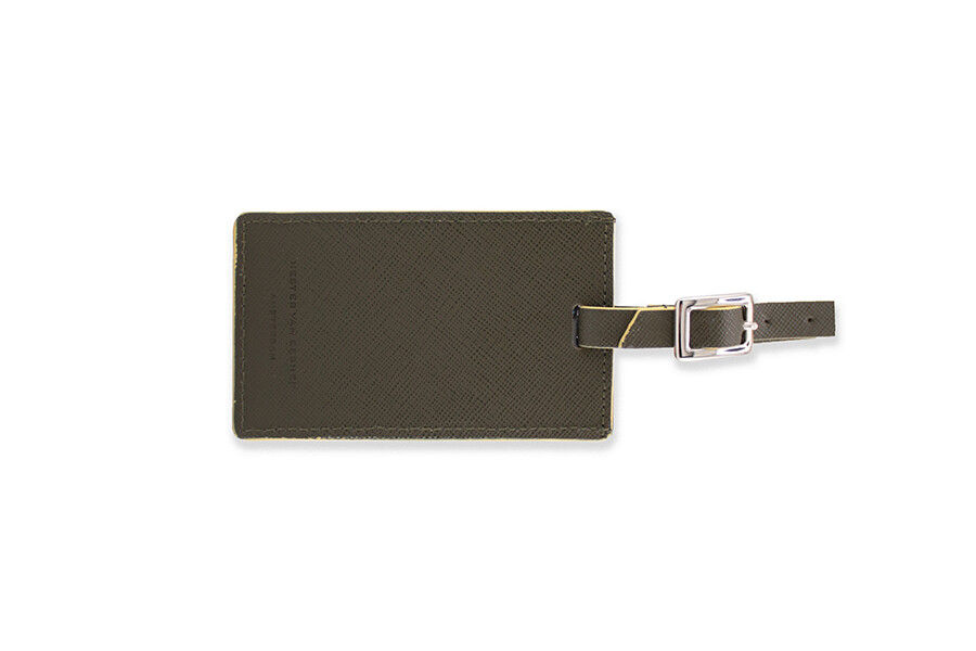 Stair Luggage Tag olive Saffiano