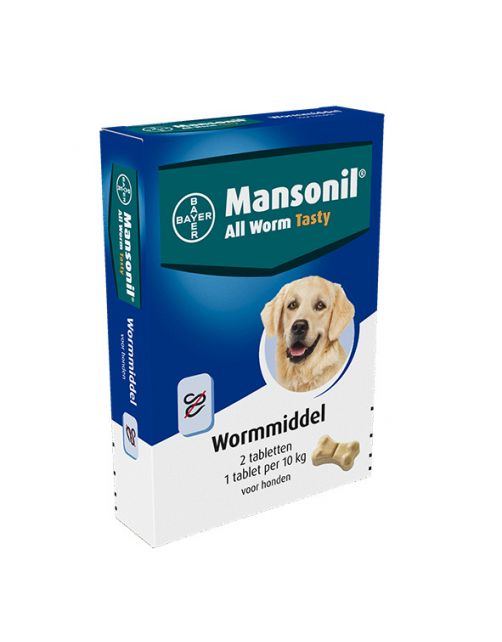 Mansonil All Worm Dog Tasty Small\/Medium - Anti wormenmiddel