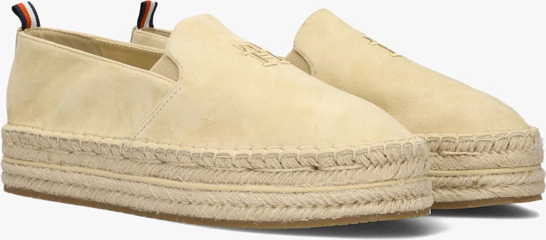 TOMMY HILFIGER beige tommy hilfiger espadrilles th embroided flatform