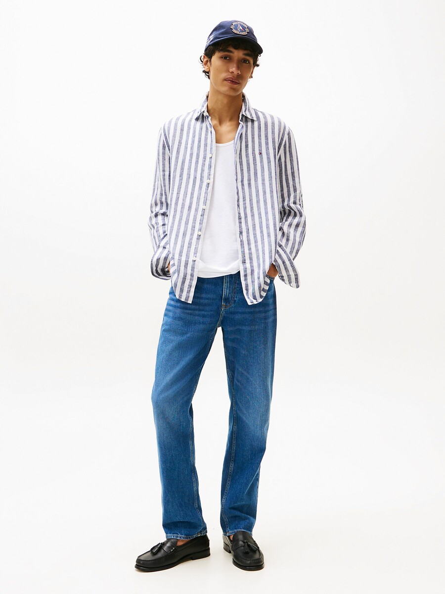 TOMMY HILFIGER<br>Camisa Oxford listrada