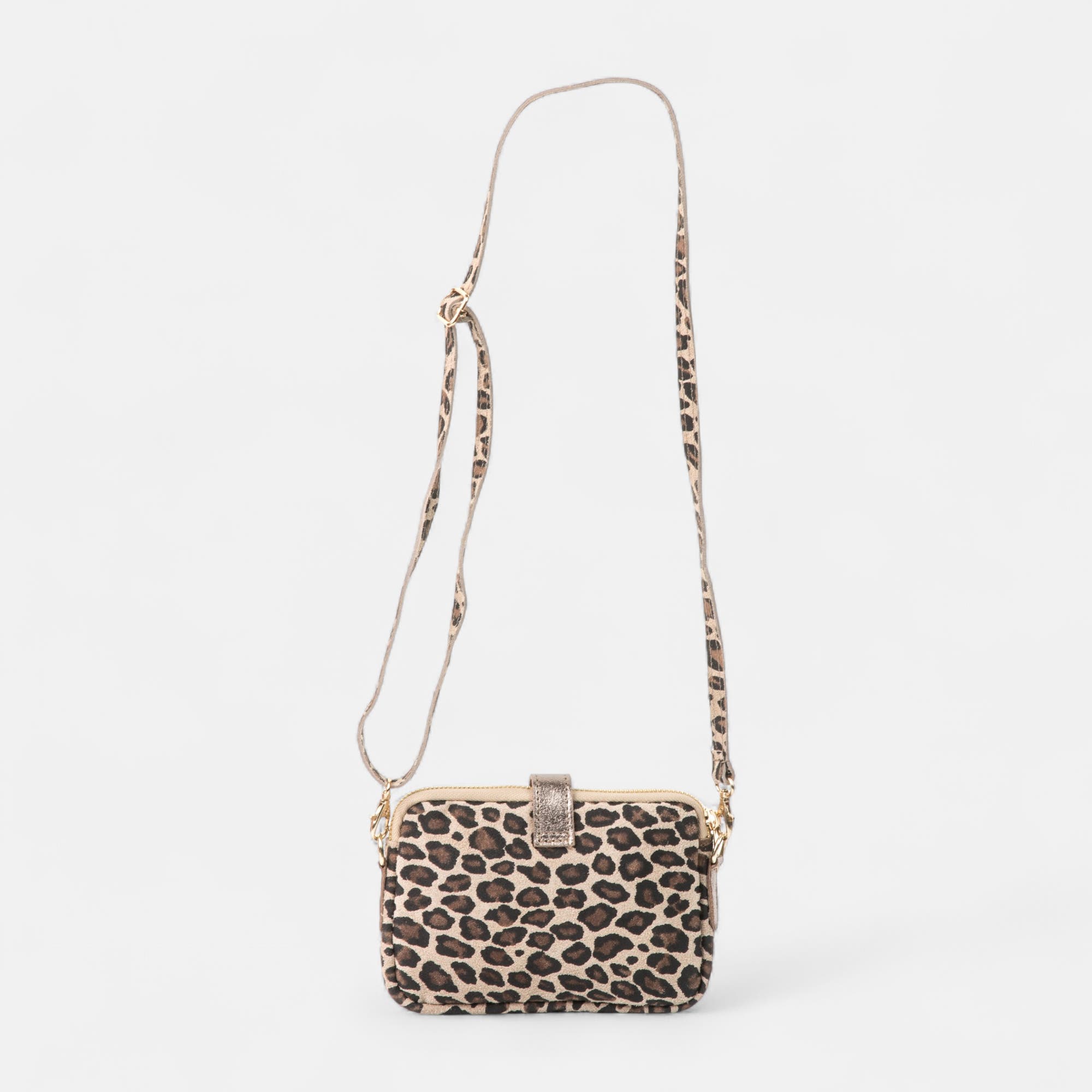 Sac bandoulière en cuir bronze