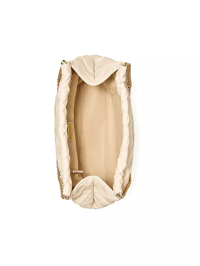 TORY BURCH Ledertasche - Hobo FLEMING creme