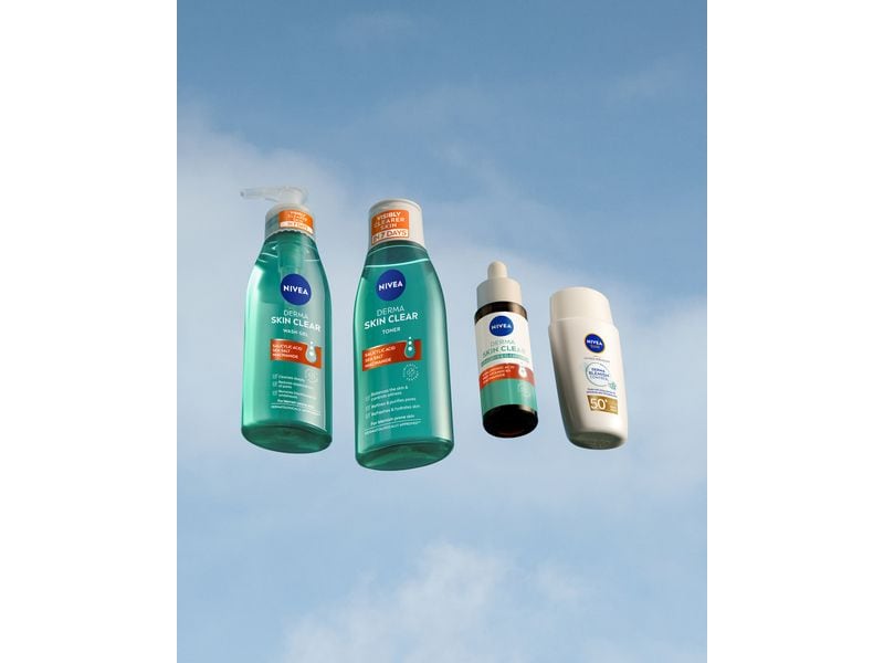 NIVEA Gesichtswasser Derma Skin Clear 200 ml Gesichtswasser bringt zu Unreinheiten neigende Haut wieder ins Gleichgewicht