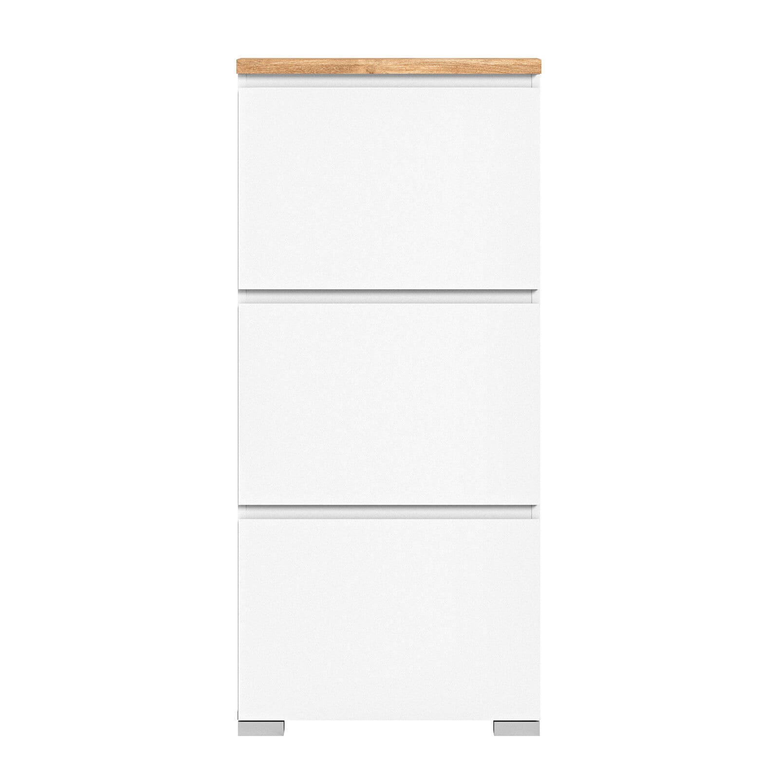 Schuhschrank Shoelove Weiß/Oberboden Nox Oak-Optik 60x130x18 cm