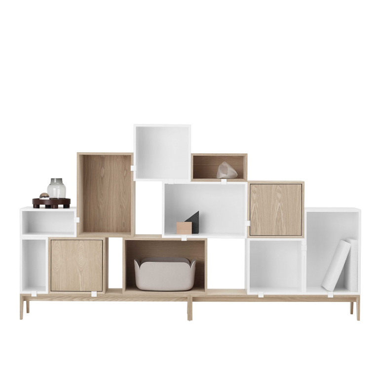 Muuto Stacked 2.0 kast medium met deur eiken