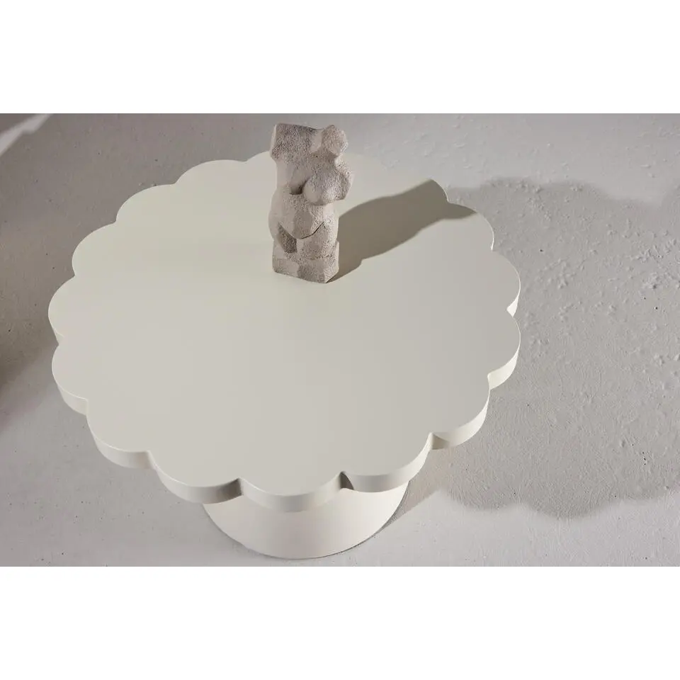 Salontafel Rond - Beige MDF - 70x70x45cm - Krull