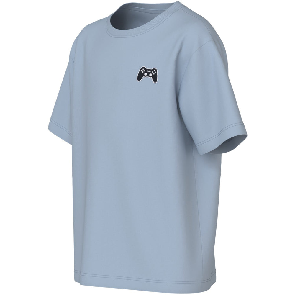 Køb Name It Blue Fog Controller Embroidery Nkmvimpel Ss Nreg Top