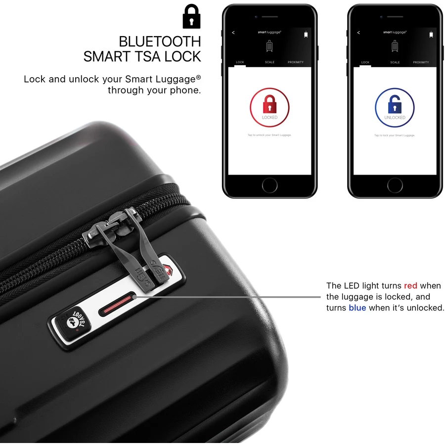Heys SmartLuggage - 4-Rollen-Trolley Set 3tlg. LMS silver
