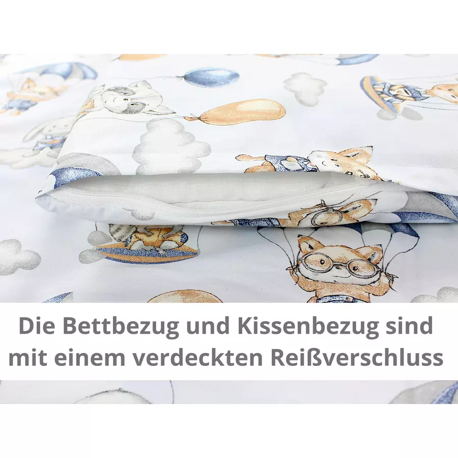 TupTam Kinder Bettwäsche Set 2-tlg blaugrau